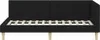 vidaXL Eckbettgestell Schwarz 100 cm x 200 cm Stoff und Produktbild-Vorschau 5