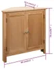 vidaXL Eckschrank 80x33,5x78 cm Massivholz Eiche Produktbild-Vorschau 8