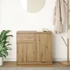 vidaXL Príborník so zásuvkou Artisan dub 71x35x65 cm Náhľad obrázku produktu 3