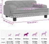 vidaXL Hundebett Hellgrau 70x45x30 cm Samt Produktbild-Vorschau 7