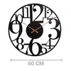 HSXL – Große industrielle Wanduhr aus schwarzem Metall – Produktbild-Vorschau 7