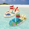 Holzboot Holz Bastelset Kinder, 8 Stück Holz Basteln Produktbild-Vorschau 2