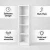 SELO Modernes Bücherregal 50 x 31 x 148 cm – Weiß – 4 Produktbild-Vorschau 5