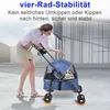 Hundebuggy Hundewagen mit Meshfenster, Klappbar mit 2 Produktbild-Vorschau 4