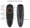 A diagram showing the buttons and features of a black air mouse remote control. Produktbild-Vorschau