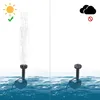 A split image showing a solar fountain pump working in sunlight on the left and not working in cloudy weather on the right. Podgląd zdjęcia produktu