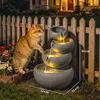 Springbrunnen Outdoor aus Kunstharz 4-stufig Gartenbrunnen Produktbild-Vorschau 3