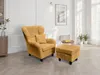 Ohrensessel mit Hocker Landhausstil Polster-TV-Lesesessel Produktbild-Vorschau 2