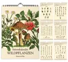 A4-Wandkalender mit historischen Illustrationen von Wildpflanzen, Kräutern und Pilzen. Produktbild-Vorschau