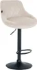 Barhocker Lazio Samt schwarz creme Produktbild-Vorschau 1
