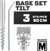 MAXERIO® 60 cm 3er Base-Set TILT Schraubfundamente inkl. Produktbild-Vorschau 1