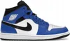 Air Jordan 1 Mid Sportschuhe, Blau-Weiß-Schwarz, Dq8426 Produktbild-Vorschau 2