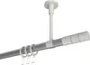 Interdeco Gardinenstange / Vorhangstange Silbergrau / Weiß, Produktbild-Vorschau 1