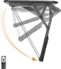A motorized TV mount mechanism shown in a folded and partially extended state. Produktbild-Vorschau