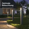 Outdoor pathway lighting illuminating a garden and house exterior at dusk. Anteprima dell’immagine prodotto