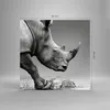 Bilder auf glas - Einteilig - Nashorn Monochrom Tier - Produktbild-Vorschau 3