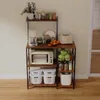 Scaffale da cucina con 5 ripiani, colore marrone scuro Anteprima dell’immagine prodotto 5