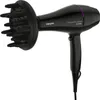 A black Philips hair dryer with a diffuser attachment is shown against a white background. Náhled obrázku produktu