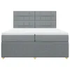 Boxspringbett mit Matratze Hellgrau 200x200 cm Stoff Produktbild-Vorschau 6