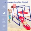 Children playing on an outdoor playground set with a basketball hoop, slide, and climbing elements. Podgląd zdjęcia produktu