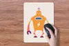MuchoWow® Mauspad Mousepad Roboter - Antenne - Orange - Produktbild-Vorschau 3
