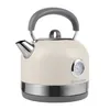 A cream-colored electric kettle with a built-in thermometer and a gray handle, shown against a white background. Voir les images du produit