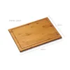 A bamboo cutting board with dimensions indicated. Produktbild-Vorschau