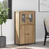 A highboard cabinet is shown in a room setting with a plant and a chair. Náhľad obrázku produktu