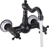 Retro Wandarmatur 360° Drehbar - Doppelhebel - Antik Produktbild-Vorschau 3