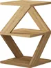 A three-tiered, zig-zag shaped side table with a wood grain finish. Produktbild-Vorschau