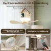 24 cm prenosný stropný ventilátor s osvetlením, Náhľad obrázku produktu 3