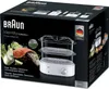 The image shows the packaging of a Braun Identity Collection food steamer. Voir les images du produit