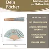 Handfächer Holz Stoff Fächer "PURE BALANCE" Bali Blau Grau Produktbild-Vorschau 2