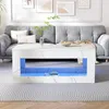 OKWISH Table Basse LED Rectangulaire avec Finition Haut Voir les images du produit 2