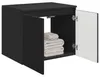 Armoire de salle de bain murale vidaXL, noire, 62,5 x 44,5 Voir les images du produit 3