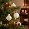 Weihnachtskugeln Kunststoff 3cm 14er Set - Weiß irisierend Produktbild-Vorschau 7