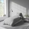 2 teilige Uni Bettwäsche 135x200 cm Grau Einfarbig Produktbild-Vorschau 4