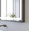 Badspiegel mit LED Beleuchtung Schwarz Rahmen 100x70cm Produktbild-Vorschau 2