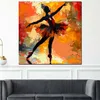 Abstrakt Ballerina leuchtende Farben Leinwandbild Wandbild Produktbild-Vorschau 3