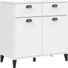 vidaXL Sideboard VIKEN Weiß 80x40x80 cm Holzwerkstoff Produktbild-Vorschau 2
