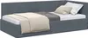 vidaXL Sommier d'angle avec tête de lit gris foncé 100 cm x Voir les images du produit 1