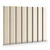 A product shot of a cream-colored upholstered wall panel with vertical channels, presented on a white background. Anteprima dell’immagine prodotto