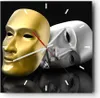 Wanduhr - Quadrat - Glasuhr - Maske Theater Bühne Produktbild-Vorschau 1
