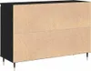 Möbel Sideboard Schwarz Eichen-Optik 101,5 x 35 x 70 cm Produktbild-Vorschau 8