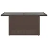 vidaXL Zahradní stůl se skleněnou deskou hnědý 100x55x73 cm Náhled obrázku produktu 5