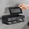 DEKAZIA® Duschablage Edelstahl Schwarz - Selbstklebendes Produktbild-Vorschau 1