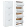 Schuhschrank mit 4 aufklappbaren Schubladen, Schuhregal mit Produktbild-Vorschau 5