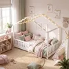 ecomi® Kinderbed 80x160 cm, huisbed met valbeveiliging en Productafbeelding-voorbeeld 13