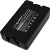 A black battery pack with text and symbols on it, shown at an angle on a white background. Produktbild-Vorschau