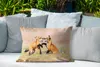 MuchoWow® Outdoor Kissen - Füchse - Blumen - Porträt - Produktbild-Vorschau 4